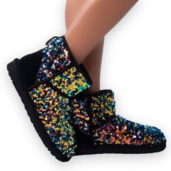 UGGs Classic Mini Stellar Sequin Booties - Picture 1 of 10